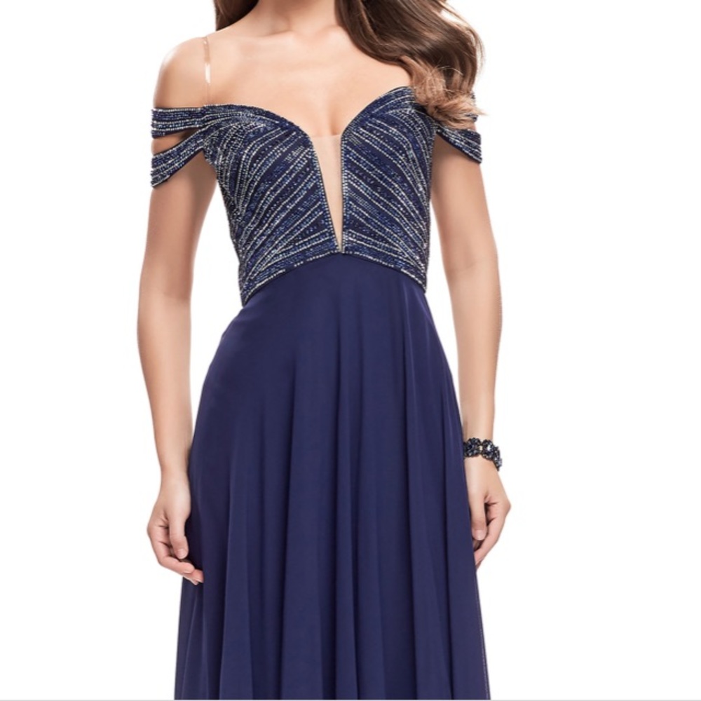 Blue La Femme Prom Dress